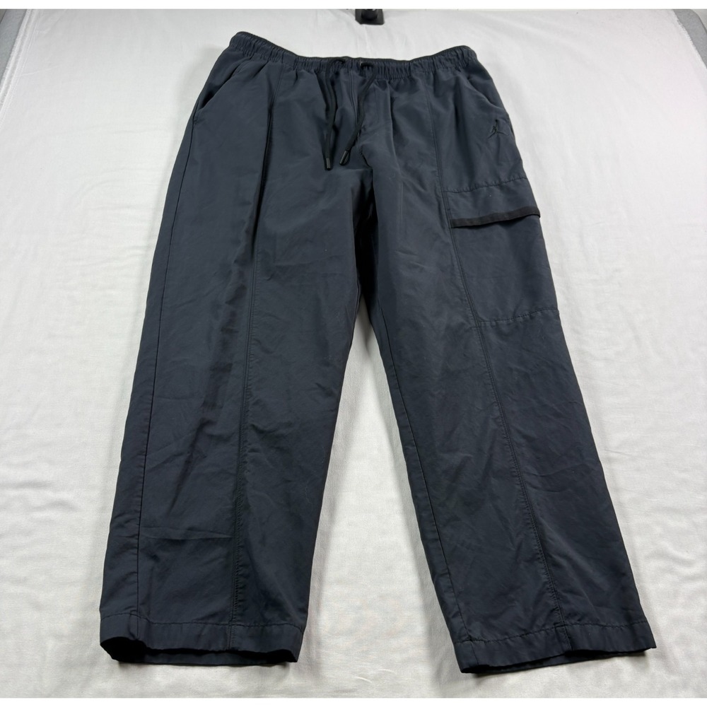 Air Jordan Essential Woven Track Pants Mens XL Black Tapered Athleisure Stretch